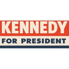 John F. Kennedy Replica 1960 President Campaign Bumper Sticker picture