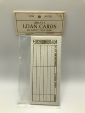 PACK OF VINTAGE ONE DOZEN LIBRARY LOAN CARDS “SO HANDY THEY HELP”NEW IN PACKAGE picture