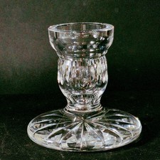 WATERFORD VINTAGE SINGLE CANDLE HOLDER, Cut Lead Crystal, 3 5/8
