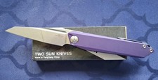 *NEW*🔥 TWO SUN - Folding Knife w/Purple G10 Handle & N690 Blade (TS218-PURPLE) picture