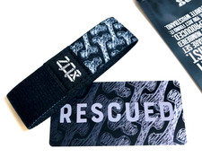 ZOX **RESCUED** Silver Strap MED Mystery Pack Wristband w/Card picture