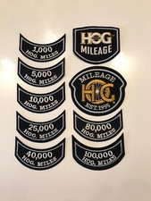 Harley Davidson Mileage Patches HOG Miles 5,000, 10,000 25,000 40,000 100,000 picture