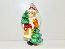 1998 Vintage Christopher Radko “Forest Angels” Glass Christmas Ornament with Tag picture