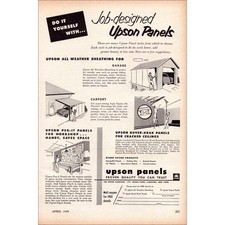 1954 Upson Panels Original Vintage Print Ad picture