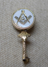 vtg 10K Gold Enamel Freemason Masonic Pin picture