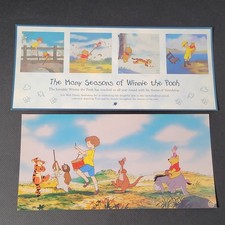 2 Vtg WDS Winnie The Pooh Bear Parade & Many Seasons Promo Paper Cards PA picture