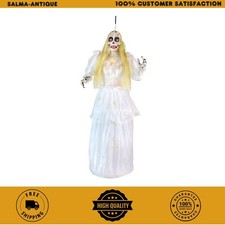 Haunted Hill Farm 5 ft Touch Activated Animatronic Hanging Spinning Bride Hallow picture