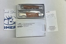 Browning Rocky Mountain Elk Foundation 2 Knife Set Folders Model 0449R RMEF picture