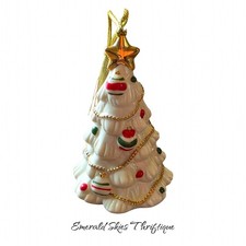 Lenox Very Merry Christmas Porcelain White Gold Tree Ornament - No Box  picture