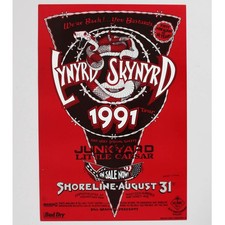 Lynyrd Skynyrd We’re Back You Bastards 1991 Original Concert Poster bgp picture