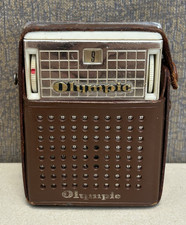 Vintage Olympic 780 Transistor Pocket Radio Leather Case picture