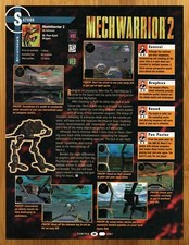 1997 MechWarrior 2 PS1 Saturn PC REVIEW Print Ad/Poster Authentic Video Game Art picture