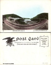 Altoona PA Horse Shoe Curve Train Tracks, Pennsylvania Railroad Postcard 72291 picture