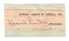 Howard Lindsay Cut Autograph Hand Signed Life with Father Pulitzer Prize picture