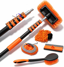 18FT Reach 6-In-1 Car Wash Brush Kit with Telescopic Pole for RV picture