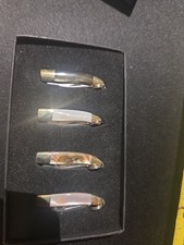 Mother of Pearl Mini Miniature Pocket Knives Set of 4 – Abalone Handles – SSI 07 picture