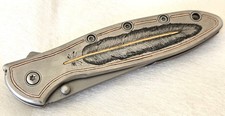 Engraved Kershaw 1660 with Gold & Copper Inlay picture