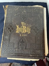 1875 Holy Bible L. Taft. Family New & Old Testament  picture