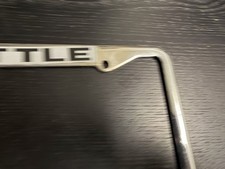 NOS SL Savidge Seattle WA Vintage Dealer Metal License Plate Frame Chrysler picture