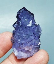 Natural Transparent Cubic Purple Fluorite Mineral Specimen/Yaogangxian China picture