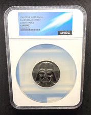 2005 Star Wars California Lottery Darth Vader 46mm Coin NGC Genuine picture