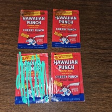 1x Vintage Hawaiian Punch Cherry Punch Drink Mix Packet 1980's - YOU PICK picture