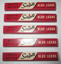 Vtg Lot of 5 SCRIPTO Mechanical Pencil Leads Blue E-710 Standard Dia 0.046    A4 picture