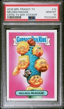 2016 Garbage Pail Kids Trashy TV Cartoon 1b MELDED MAGGIE Simpsons PSA 10 GEM picture