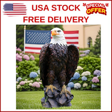 Bald Eagle Statue Outdoor - Large American Eagle Figurine for Garden, Yard...... picture