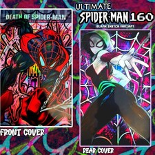 Ultimate SpiderMan 160 BossKong Original  Sketch Cover 1/1  Miles/gwen picture