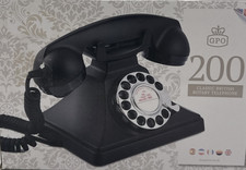 Vintage 1940s GPO 200 Classic British Rotary BLACK Phone - Wonderful NOS picture