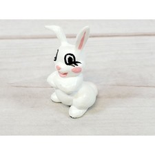 Vintage Miniature Pink Bunny Rabbit Ceramic Figurine 2.25
