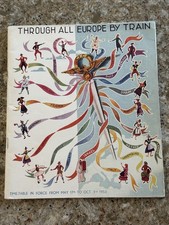 Vintage Travel Europe By Train RAILROAD Timetable 1953 C.I.C.E. Belgium picture