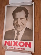 Vintage Richard Nixon Campaign Poster Paper 38x25 For President Presidential picture