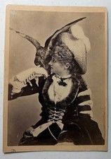 Two Antique Cabinet Card Photographs Mary Anderson Victorian Actress Mora NY picture