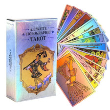 MagicSeer Rainbow Tarot: Holographic Beginner Cards w/ Guide 10.3x6cm/4.1x2.4in picture