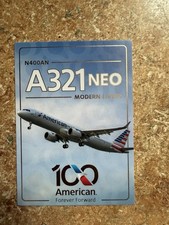 American Airlines A321neo Modern Livery Safety Card N400AN 100 American picture
