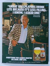 Bob Uecker Milwaukee Brewers Miller Lite Vintage 1985 Regional Original Print Ad picture