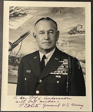 Gen. Isaac D. White Signed Photo WWII 2nd Armored Division “Hell on Wheels”  picture