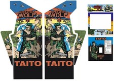 Operation Wolf Arcade Restoration Kit 7 pc Full Set Laminated Cabinet Artwork picture