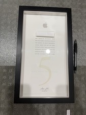 Apple Computer 5 Year Service Award- Framed, Steve Jobs Facsimile Signed Rare picture