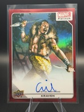 2023 Marvel Platinum Red Rainbow Artist Gilberto Martimiano Auto Kraven #58 picture