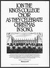 1986 King's College Choir England portrait Honeywell Christmas vintage print ad picture