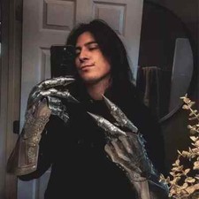 LORD OF THE RING Nazgul Gloves Pair ~ Steel Gloves Witch King Gauntlets Costume picture