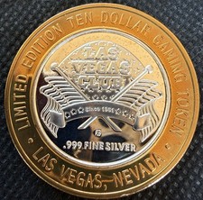 ⭐️SILVER STRIKERS CLUB CASINO RARE Limited Edition 999% .6 Oz Pure Silver Strke picture