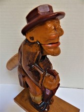 Antique Hand Carved Figural NUTCRACKER German Tyrolean Wood Black Forest Miller picture