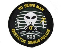 To Serve Man Twilight Zone Area 51 Air Force B-2 Stealth Bomber 509th USAF Patch picture