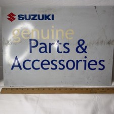 Suzuki Parts & Accessories Fiberglass Sign 21”x15”Logo Man Cave Repair Shop OEM picture