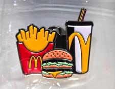 McDonald's Fries Drink Big Mac Combo Meal Metal Lapel Pin  Approved Vendor NEW picture