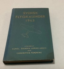 Old Vintage Airplanes WW2 Swedish Aviation Book “The Svensk Flygkalender 1943” picture